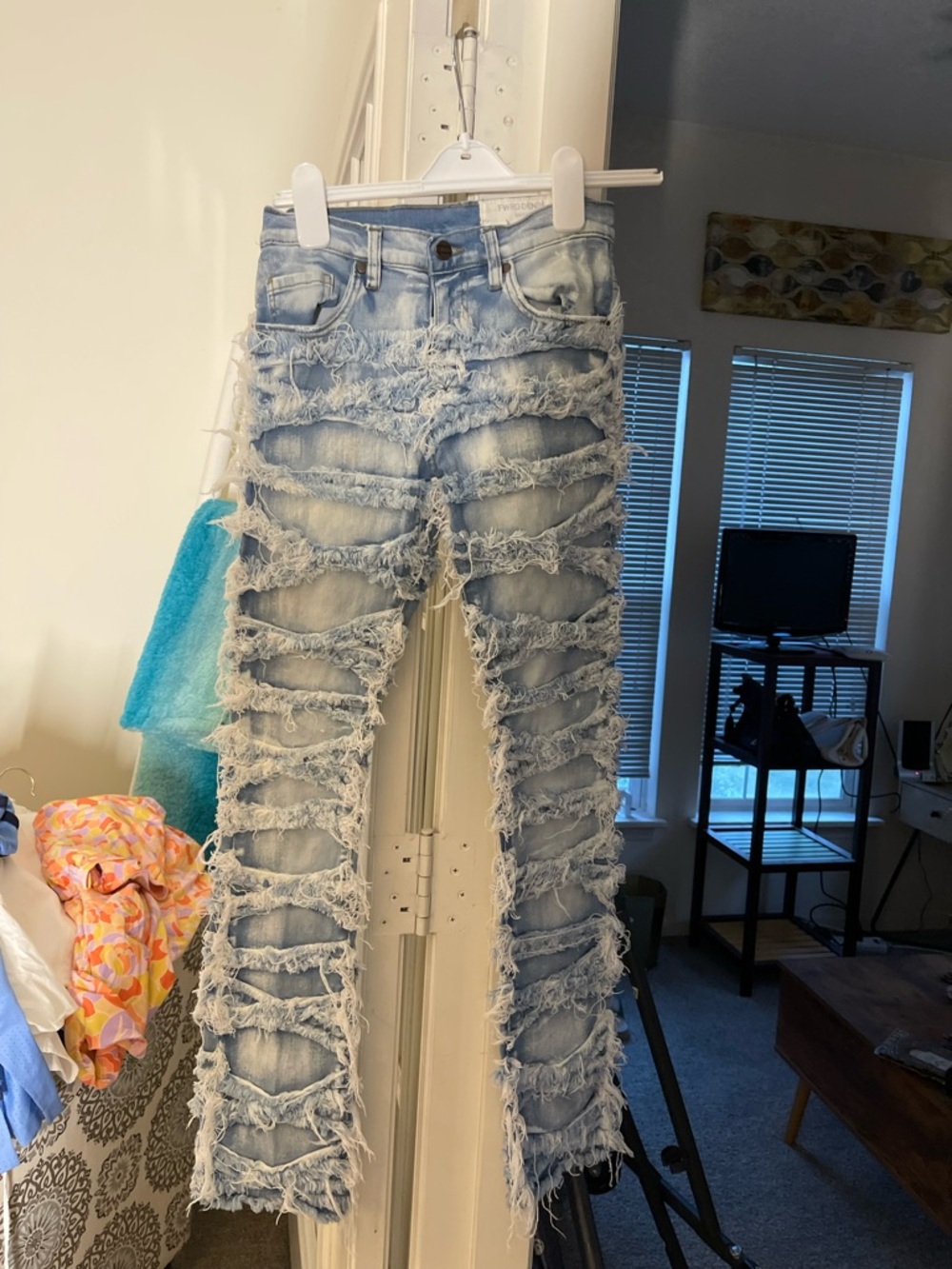 Kids Light Blue Distressed Ripped Jeans